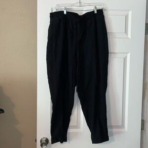 Lane Bryant Size 18 DrawString Dress Pant Ankle Length Black